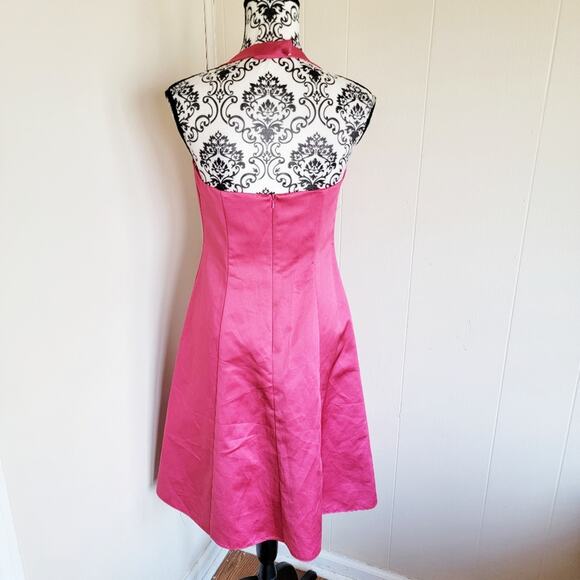 David's Bridal Midi A-line Halter Dress - Picture 2 of 5